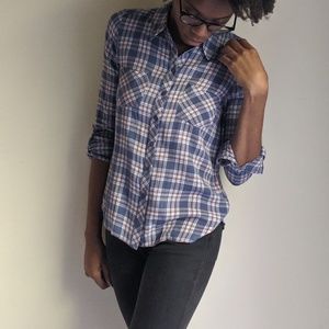 Soft Joie Plaid Button Up Shirt